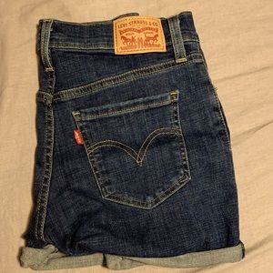Levi Blue Jeans Mid-rise shorts